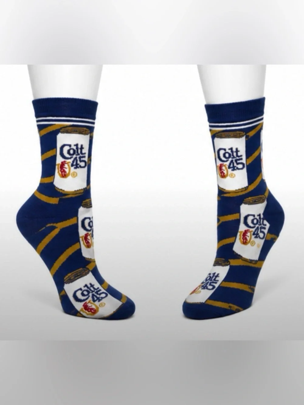 Colt 45 Navy Blue Novelty Crew Socks -